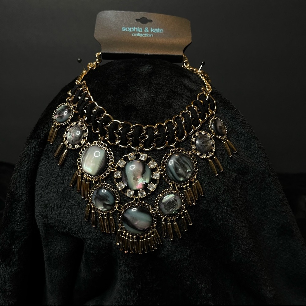 Gold and Black Necklace